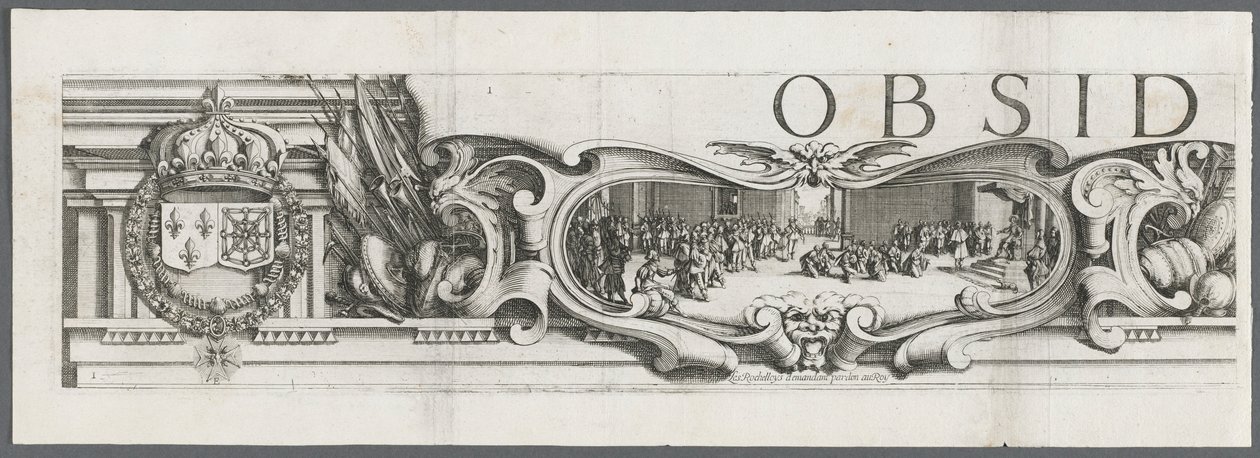 Het beleg van La Rochelle: Plaat 1, 1628-1630 door Jacques Callot