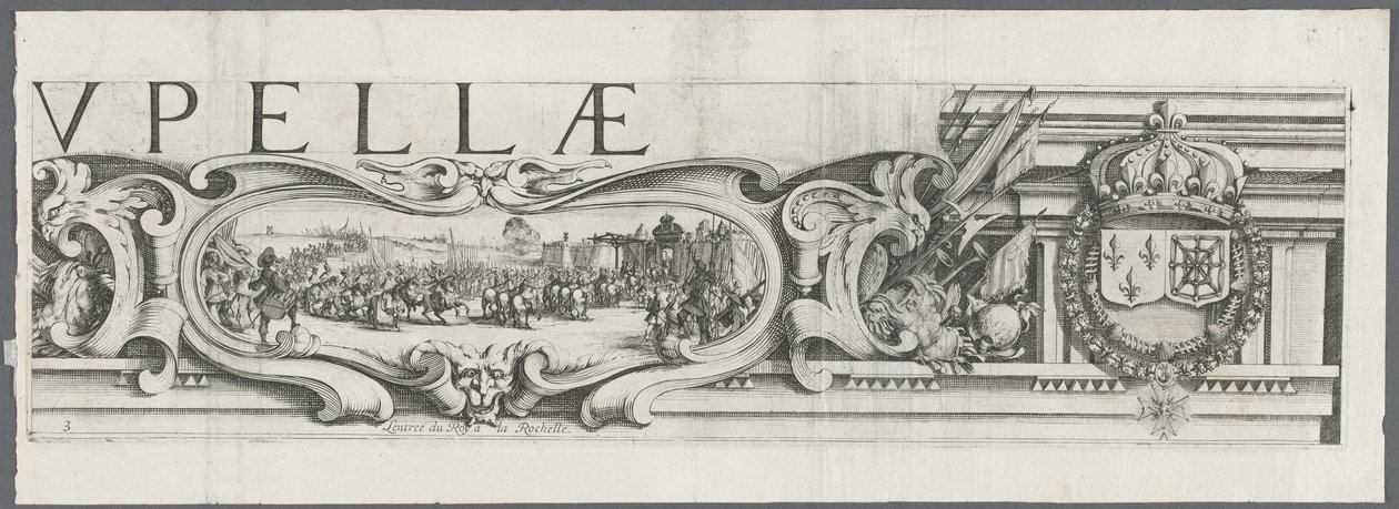 De belegering van La Rochelle: plaat 3 door Jacques Callot