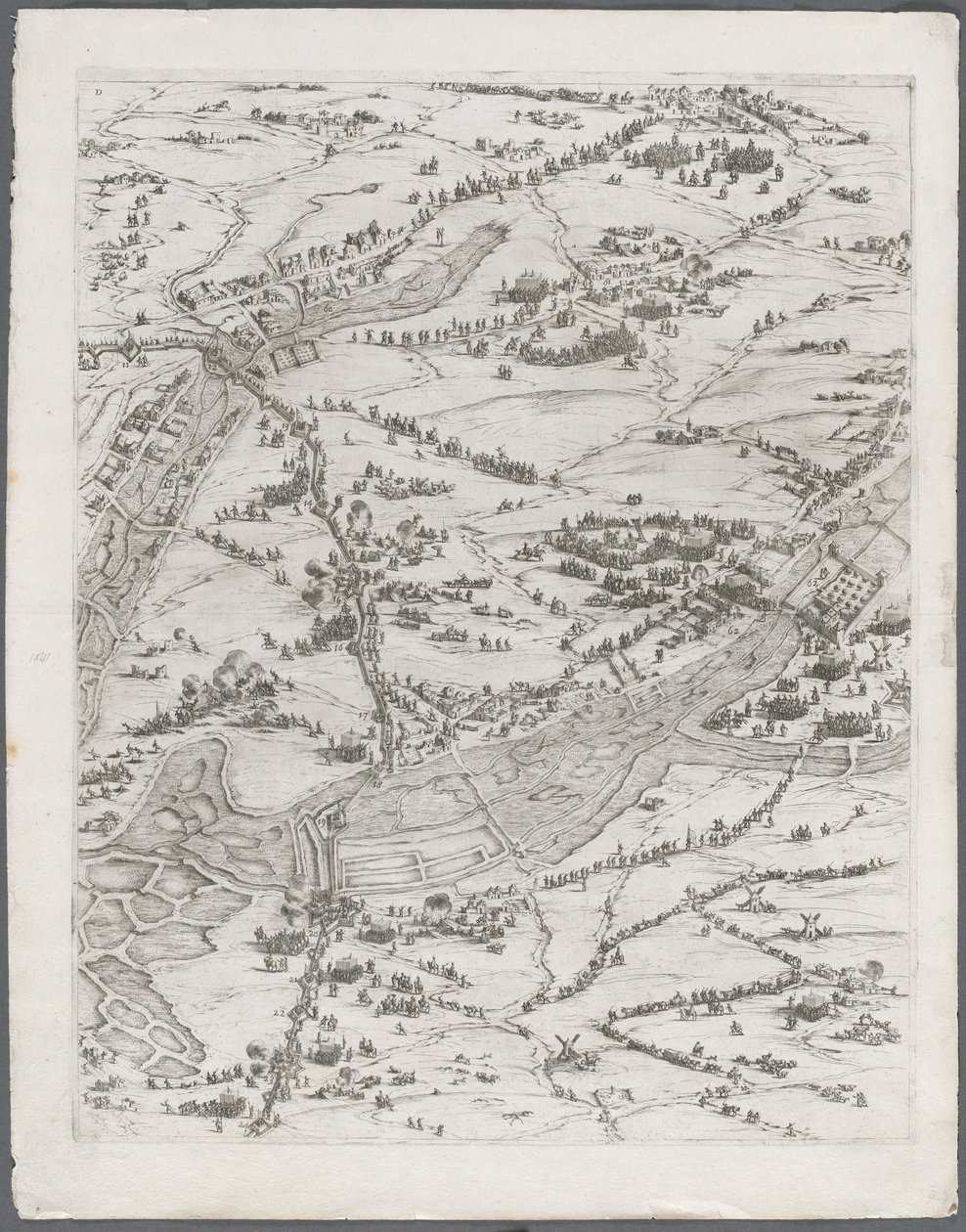 Het beleg van La Rochelle: Plaat 7, 1628-1630 door Jacques Callot
