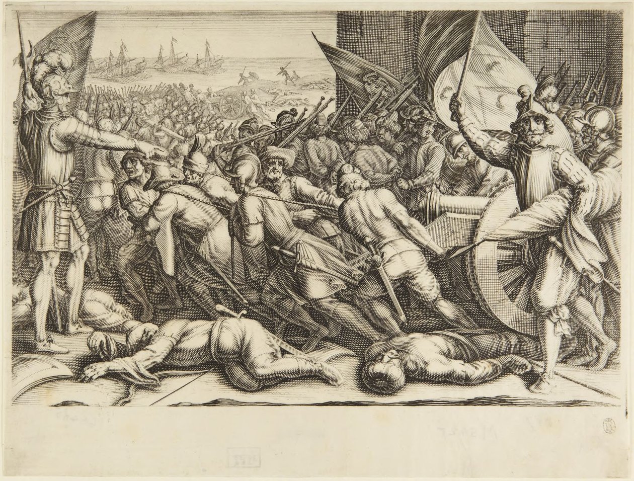 De troepen gaan weer aan boord door Jacques Callot