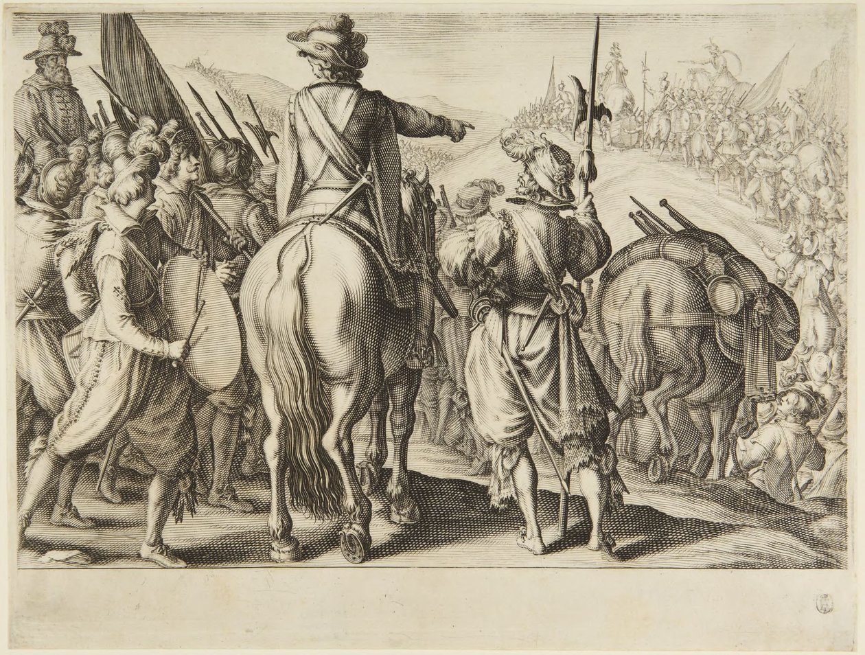 De troepen op mars door Jacques Callot