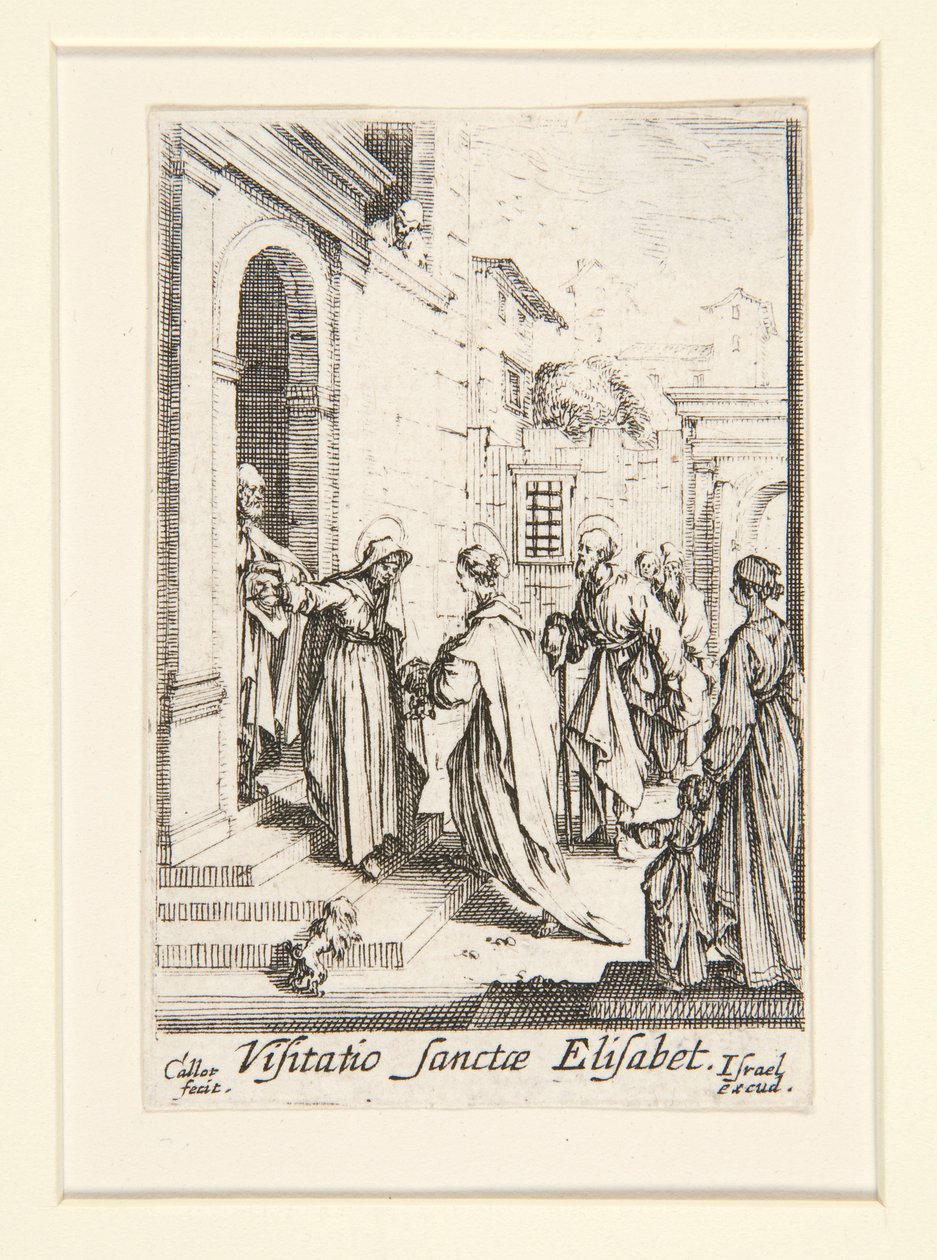 De Visitatie, nr. 6, uit Het Leven van de Maagd door Jacques Callot