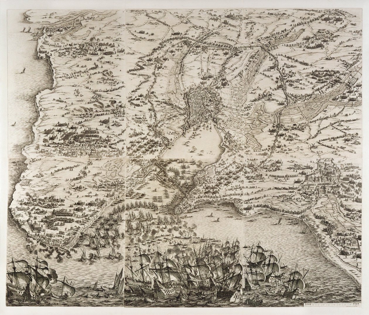 Het beleg van La Rochelle ... door Jacques Callot