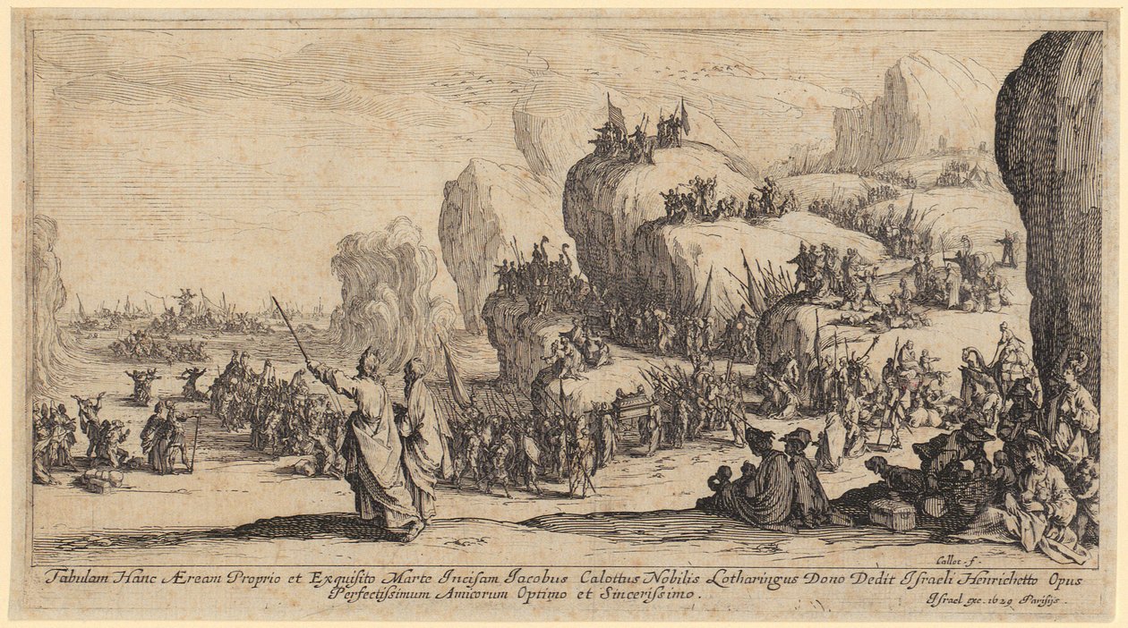 Troepen verlaten hun schepen door Jacques Callot