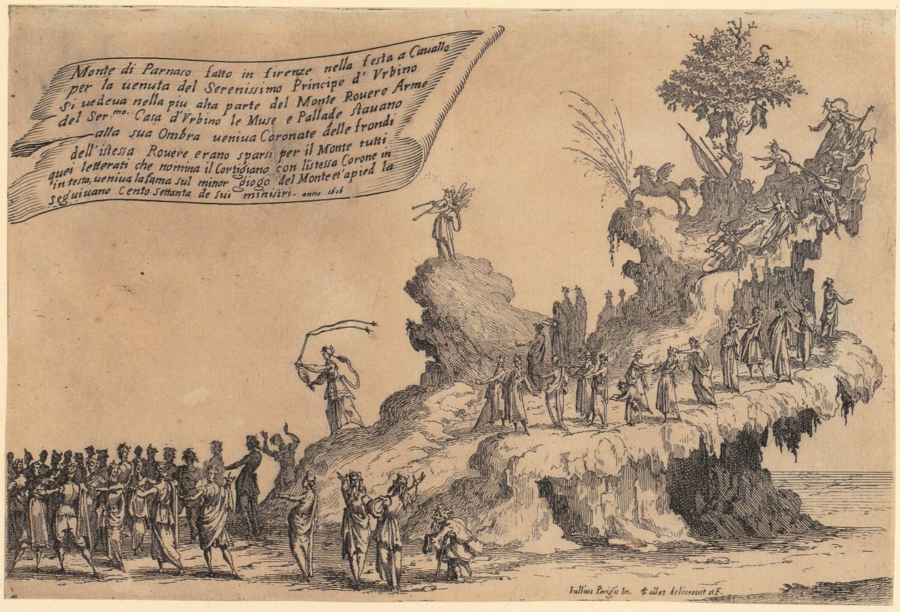 Wagen van Montparnass, blad 2 van de serie „Oorlog van de schoonheid“ door Jacques Callot