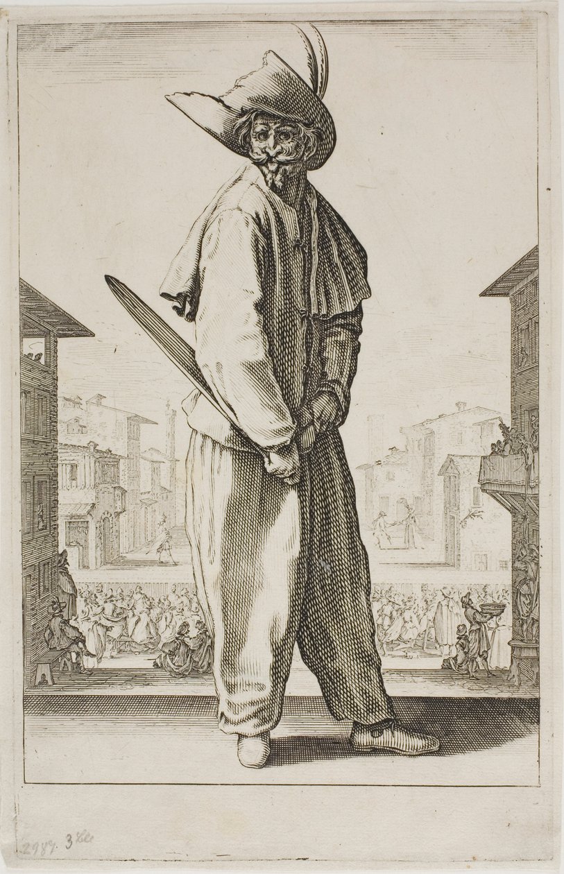 Zanni, uit Drie Italiaanse komieken door Jacques Callot
