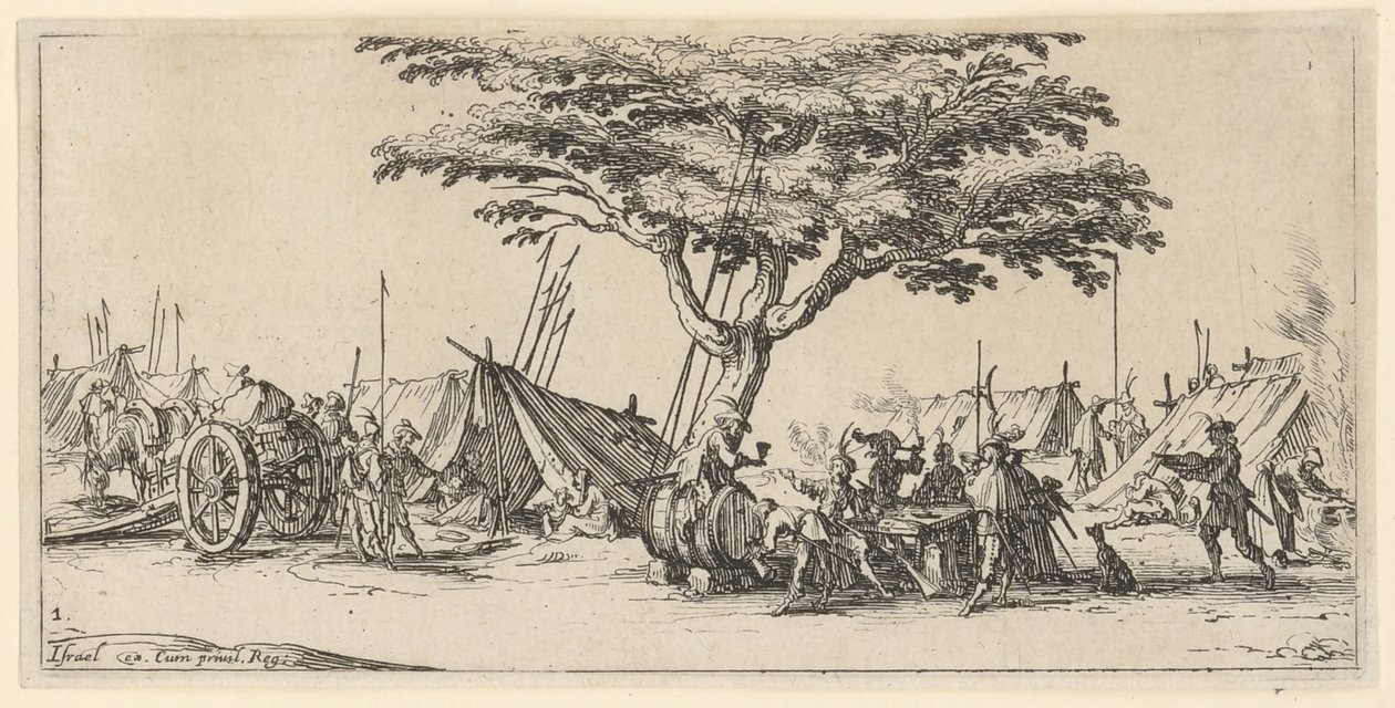 Tentenkamp door Jacques Callot
