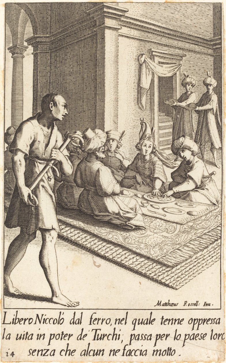 Niccolo door Jacques Callot after Matteo Rosselli