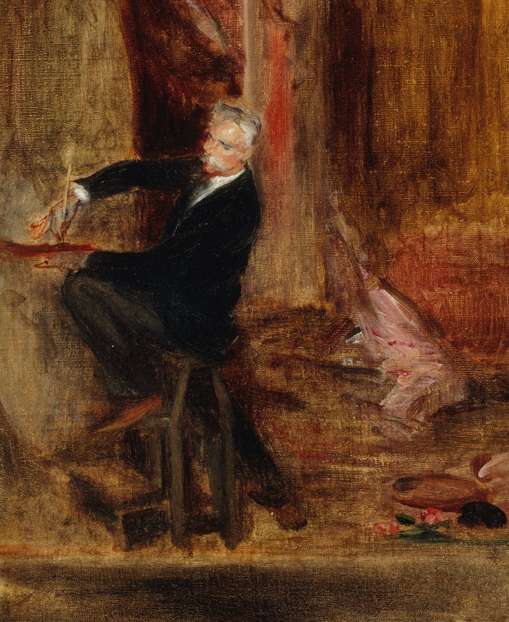 Portret van Jules Chéret 1836-1933 in zijn studio, 1892 door Jacques Emile Blanche