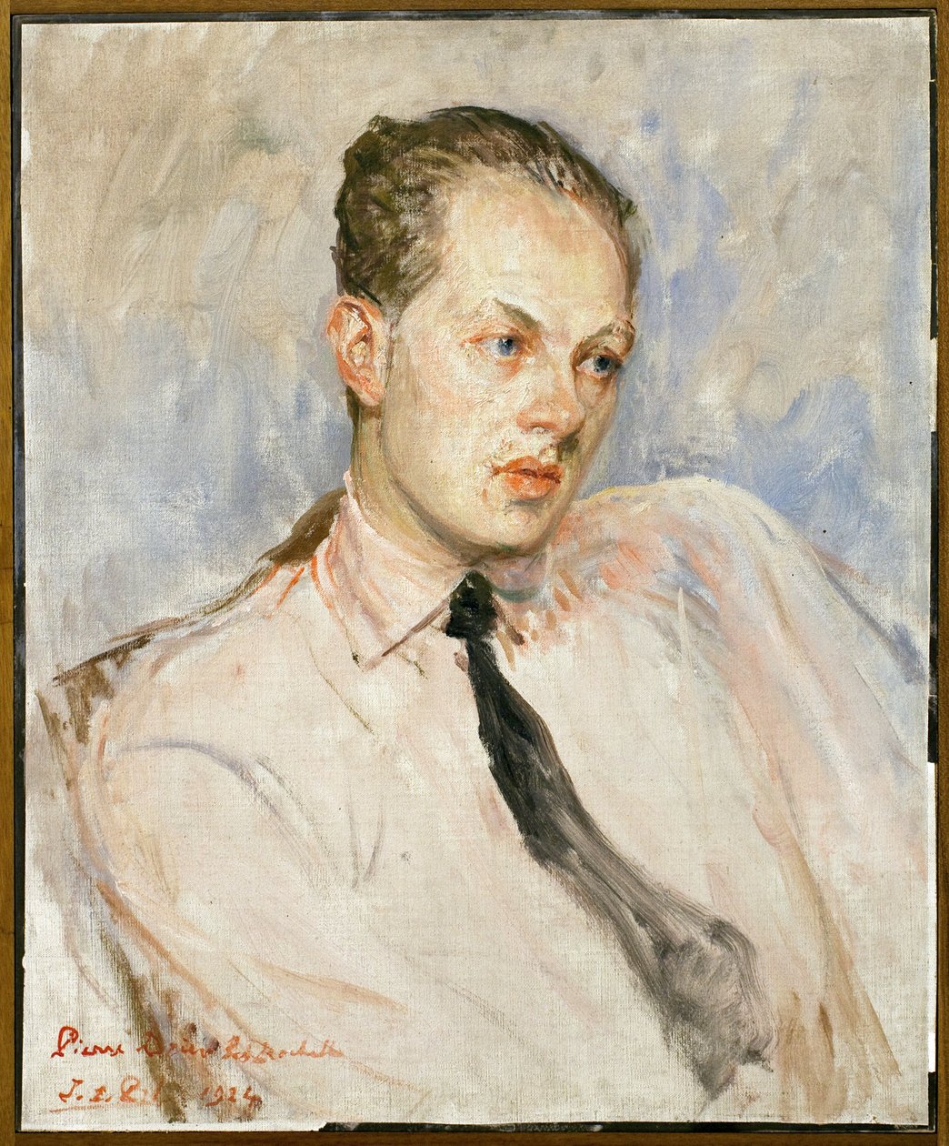 Studie voor het portret van Pierre Drieu La Rochelle (1893-1945) door Jacques-Emile Blanche