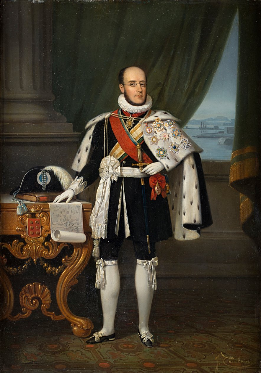 Infante Luís, Hertog van Porto 1838-1889, toekomstige koning Luís I van Portugal, voor 1860 door Jacques Francois Carabain