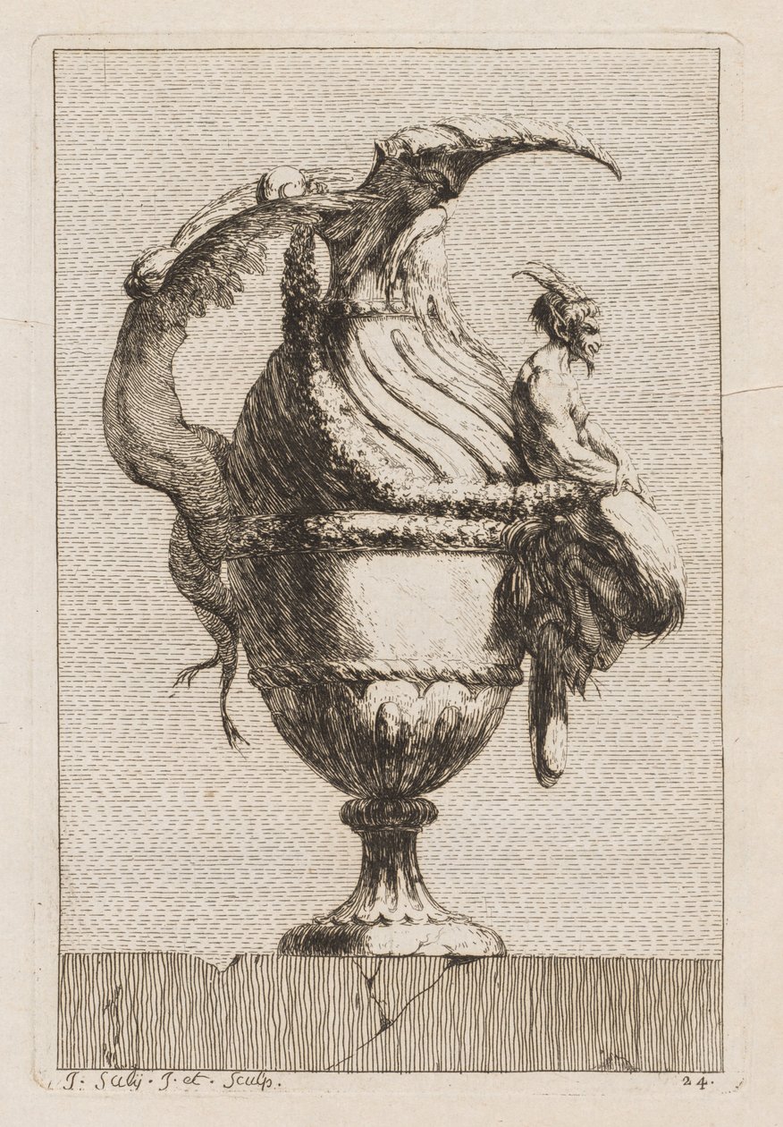 Suite van vazen: Plaat 24, 1746 door Jacques Francois Joseph Saly