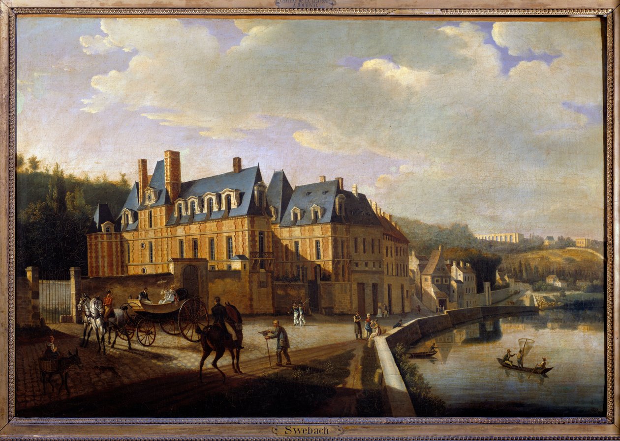Chateau de la Chaussee bij Bougival door Jacques Francois Joseph Swebach