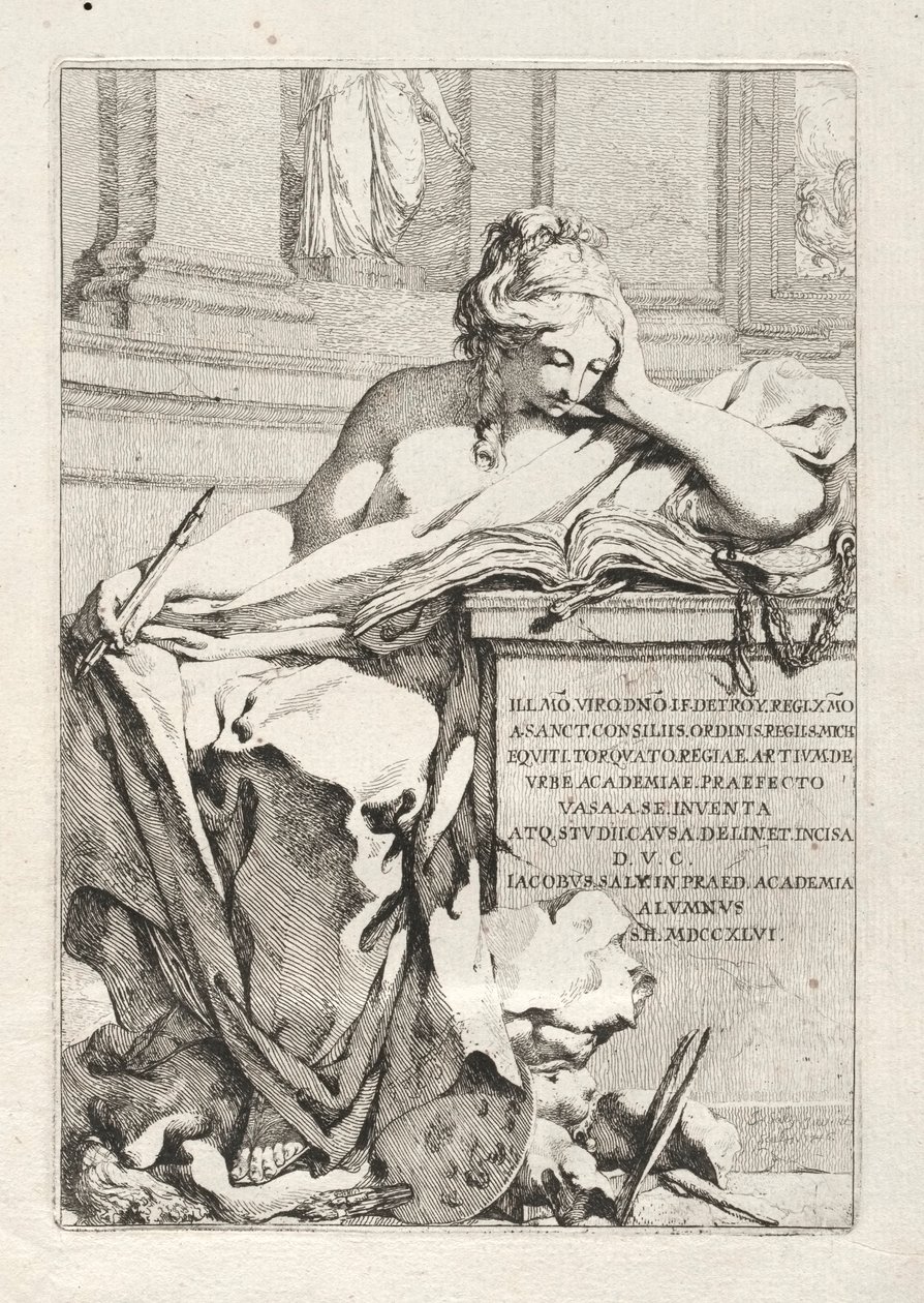 Suite van Vazen: Titelpagina door Jacques François Saly