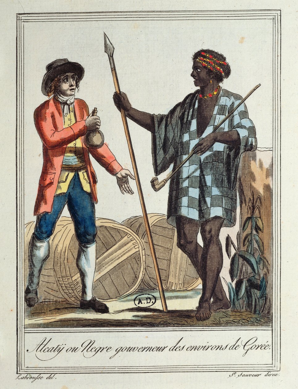 Zwarte gouverneur van het Gorée-district, 1796 door Jacques Grasset de Saint Sauveur