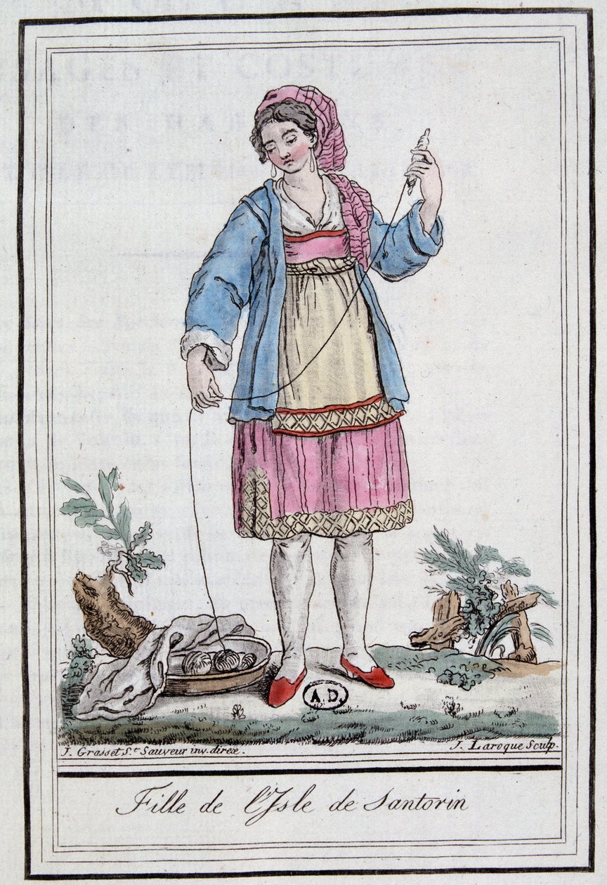 Meisje van het eiland Santorini door Jacques Grasset de Saint Sauveur