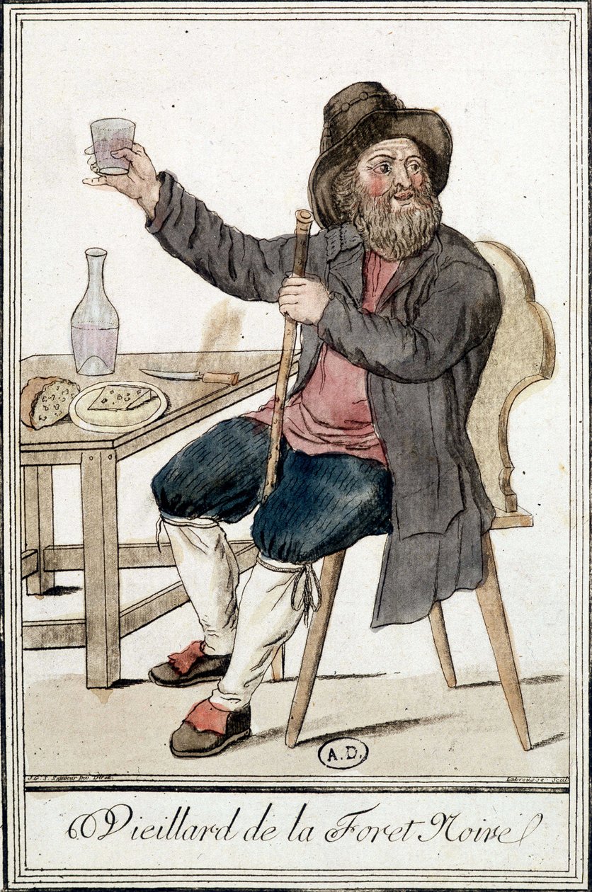 Vieillard de la Forêt noire - in Encyclopédie des voyages door J. Grasset Saint-Sauveur door Jacques Grasset de Saint Sauveur