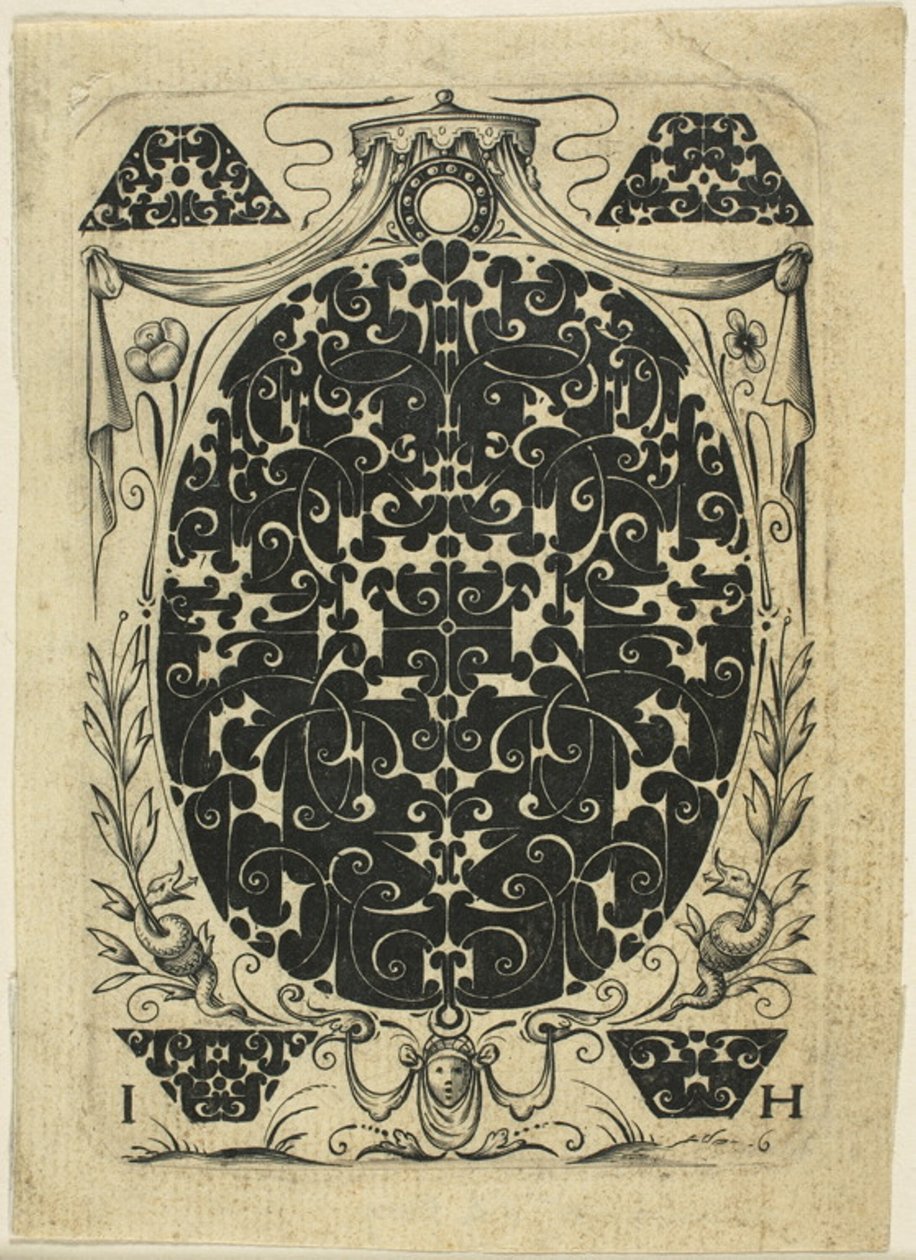 Ornamentale plaat II door Jacques Hurtu