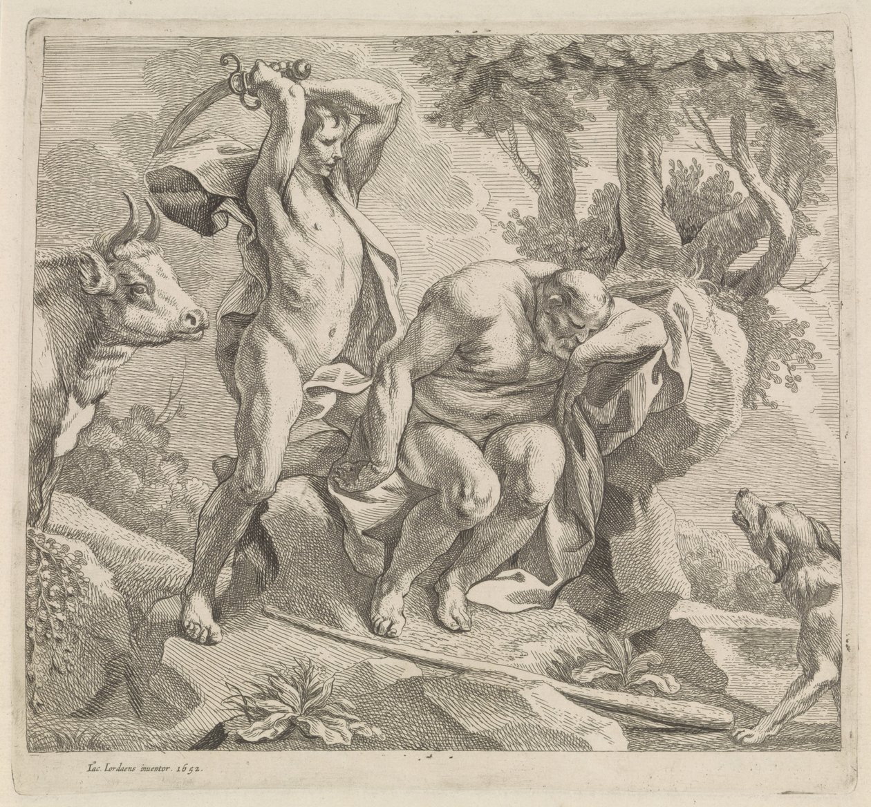 Mercurius en Argus door Jacques Jordaens
