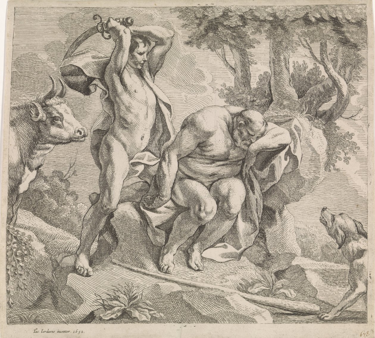 Mercurius en Argus door Jacques Jordaens