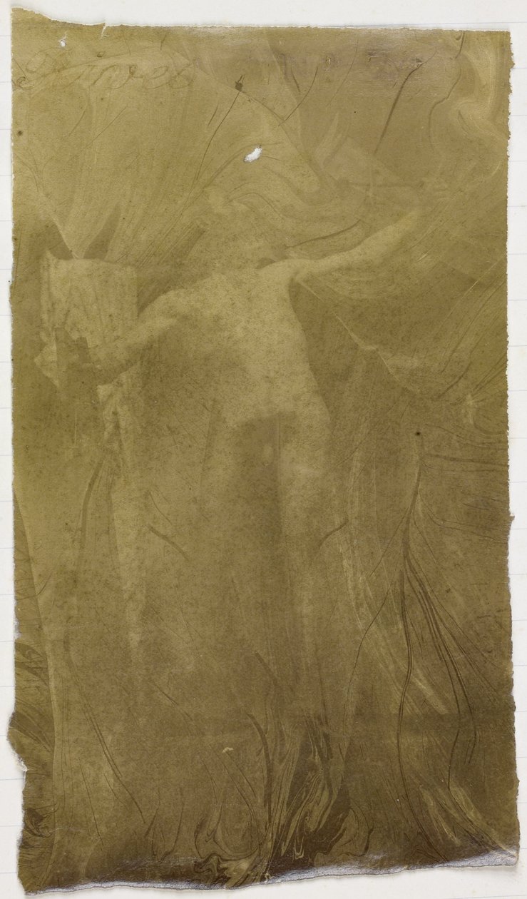 Studie van een mannelijk naaktmodel, staand frontaal door Jacques Lalaing (attributed to)