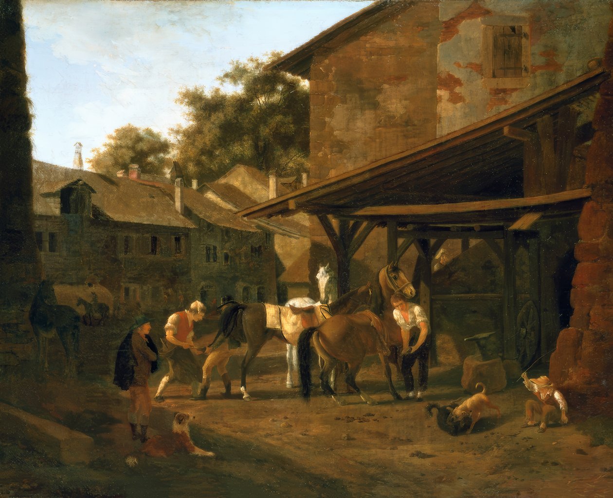 De smederij van Lausanne door Jacques Laurent Agasse