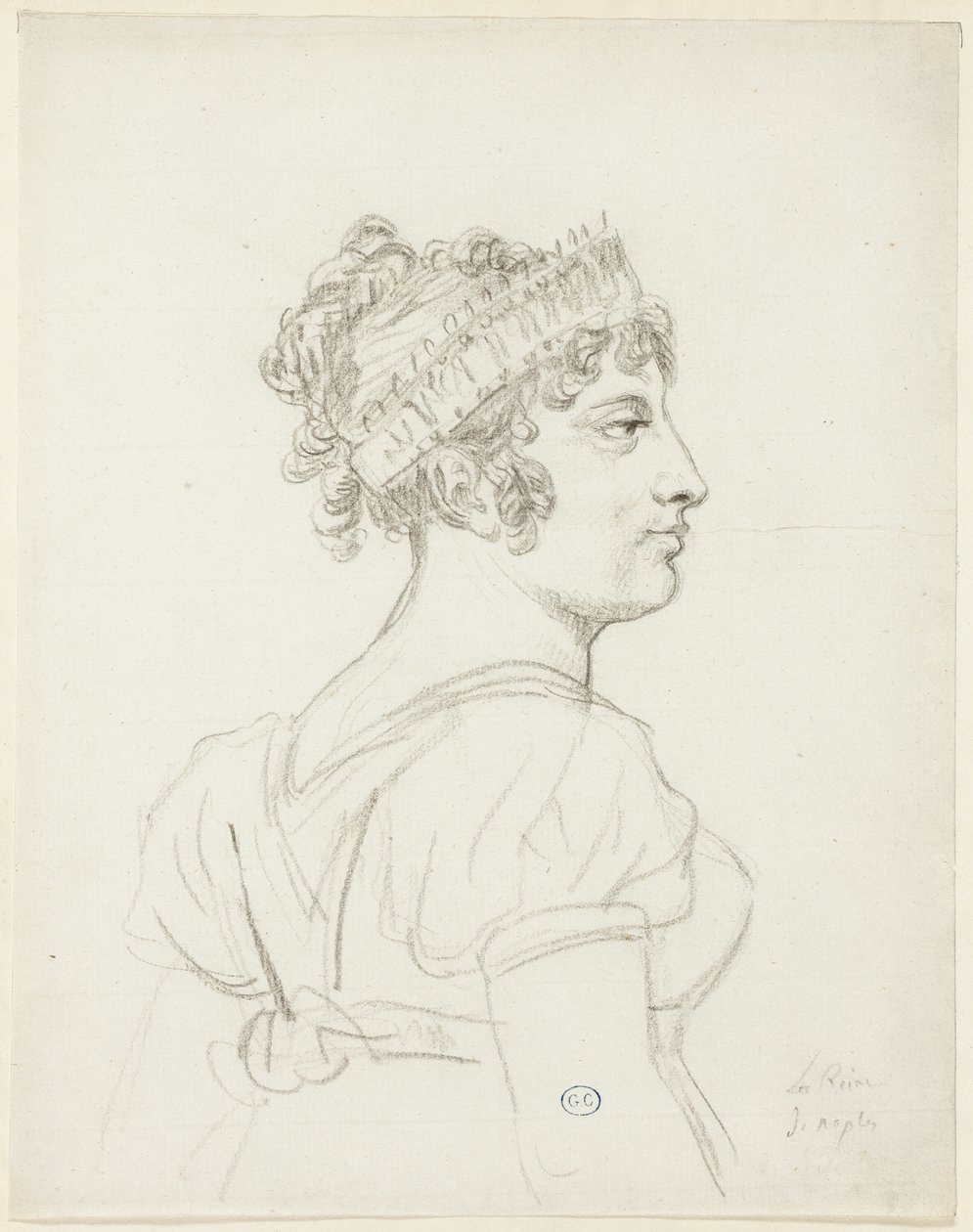 Buste van Caroline Bonaparte, Prinses Murat, Koningin van Napels door Jacques Louis David