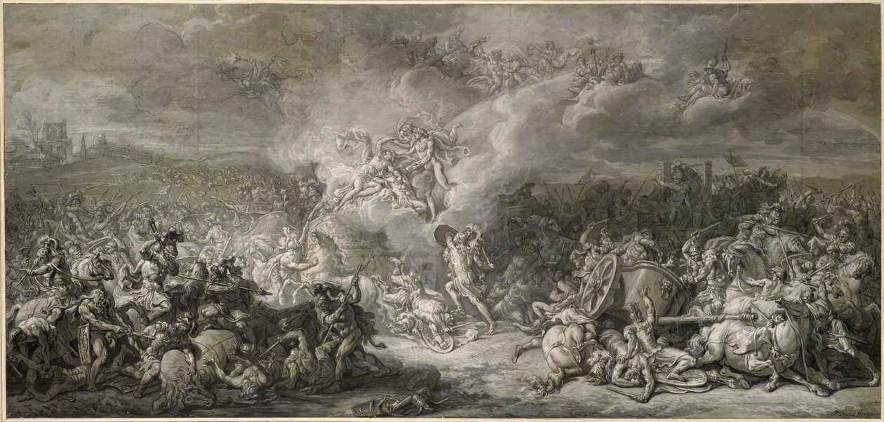 Frans:  De gevechten van Diomedes door Jacques Louis David