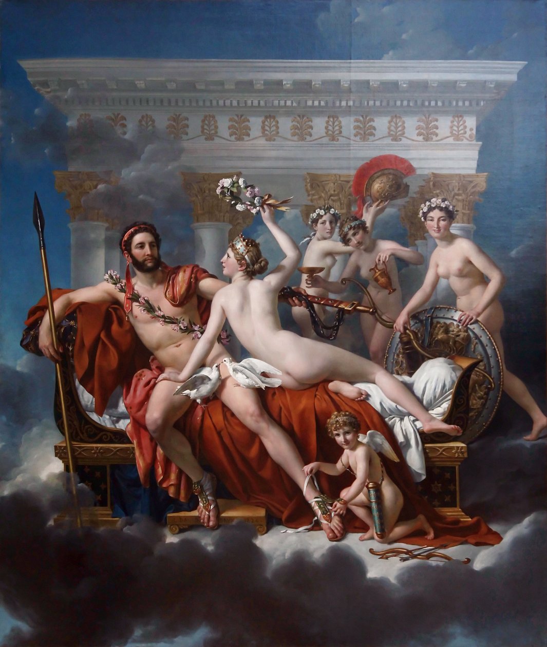 Frans: Mars désarmé par Vénus Mars wordt ontwapend door Venus door Jacques Louis David