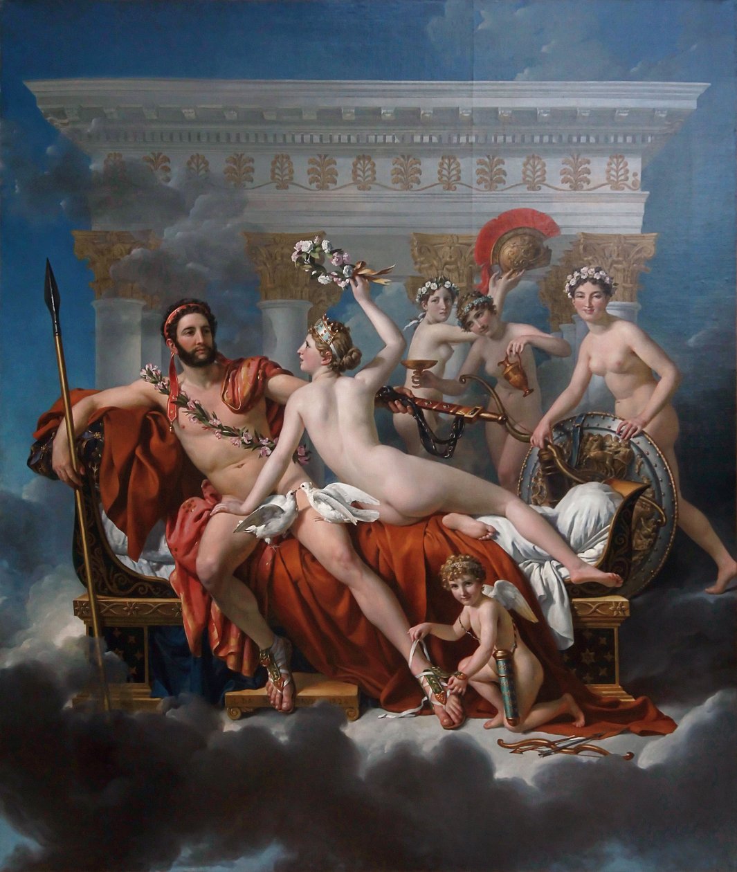 Frans: Mars désarmé par Vénus Mars wordt ontwapend door Venus door Jacques Louis David