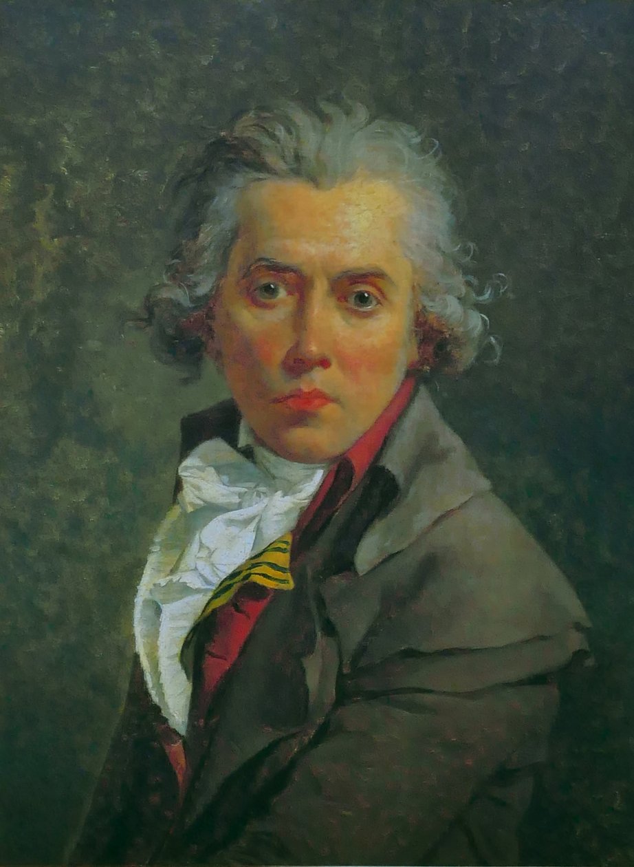 Italiaans:  Autoritratto Zelfportret met drie kragen door Jacques Louis David