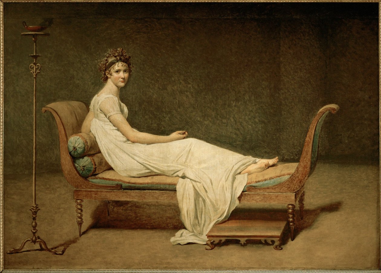 Mme Recamier nee Julie Bernard ... door Jacques Louis David