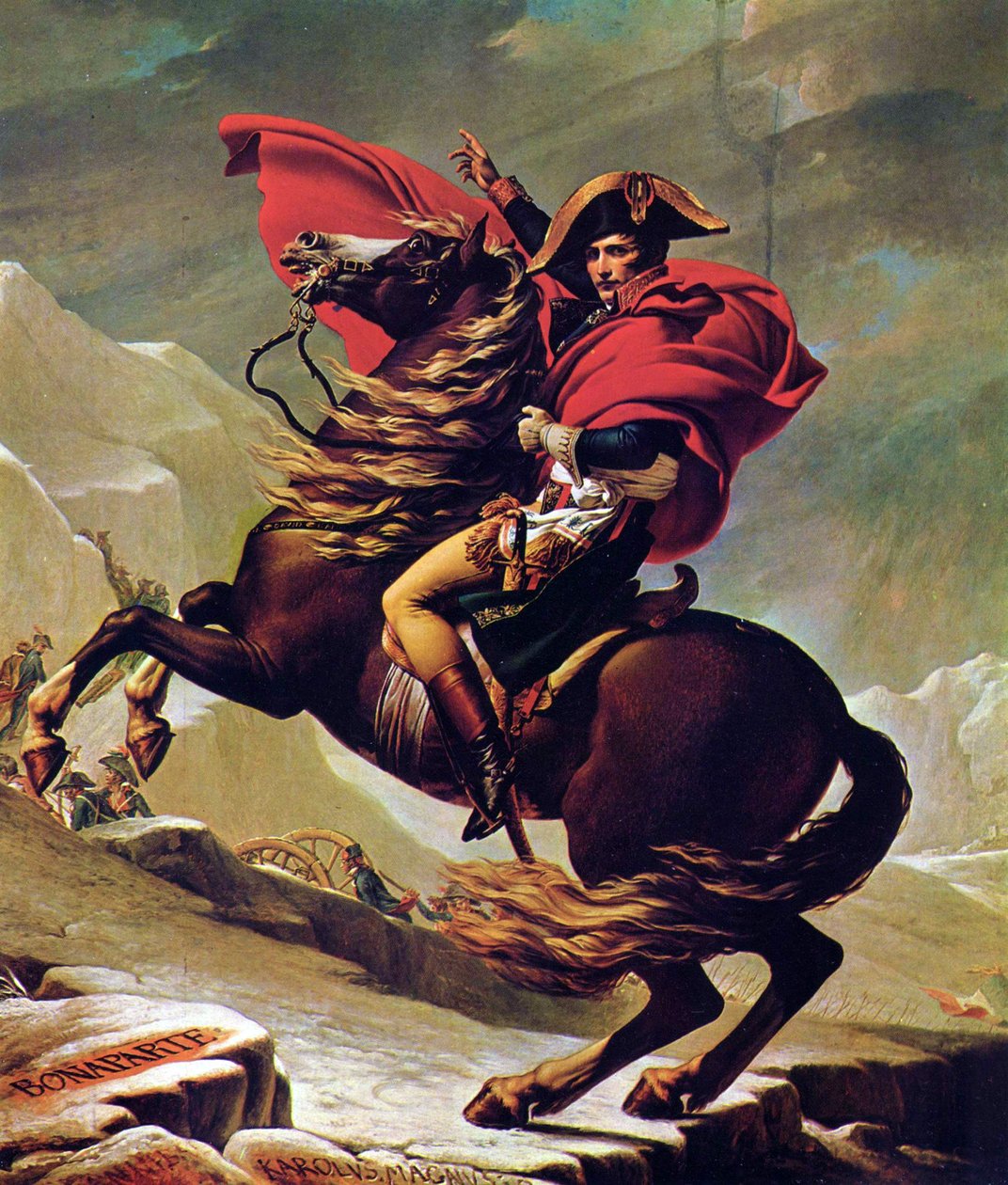 Napoleon doorkruist de lps door Jacques Louis David