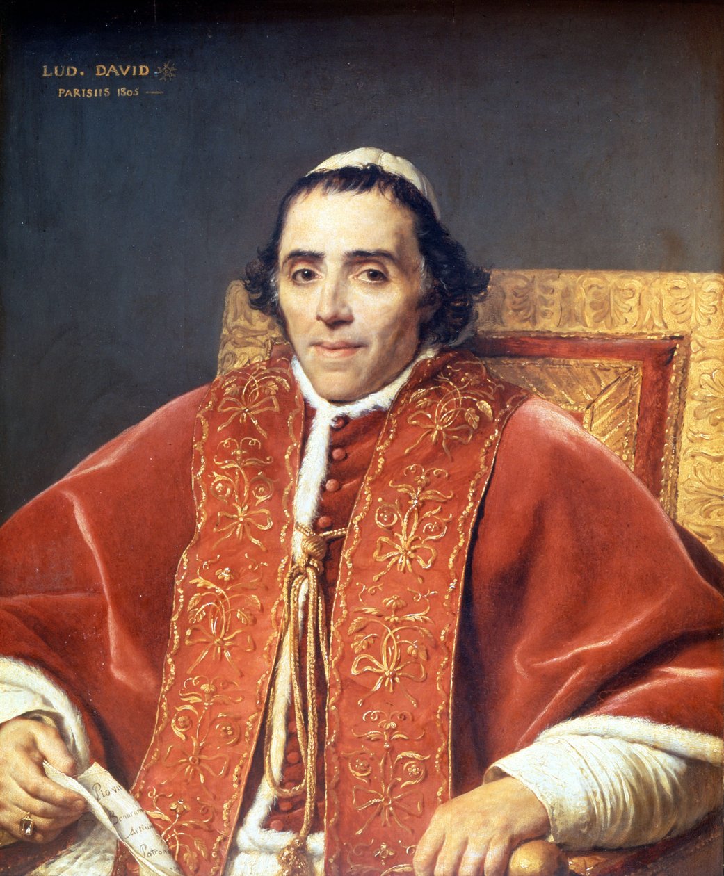 Pius VII (1742 - 1823) (schilderij) door Jacques Louis David