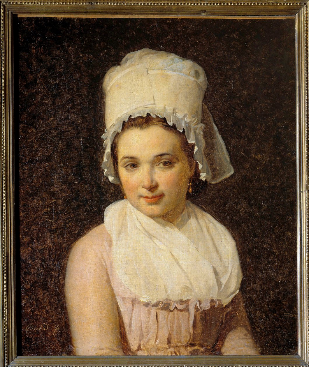 Portret van Catherine Marie Tallard (1772-1825), vrouw van Francois Lamy, burgemeester van Sougeres in de Yonne door Jacques Louis David