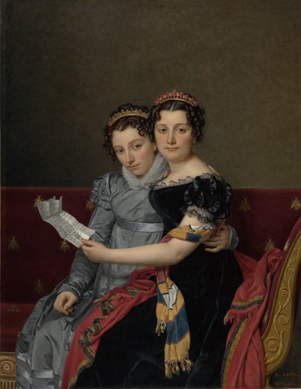 Portret van de zussen Zénaïde en Charlotte Bonaparte door Jacques Louis David