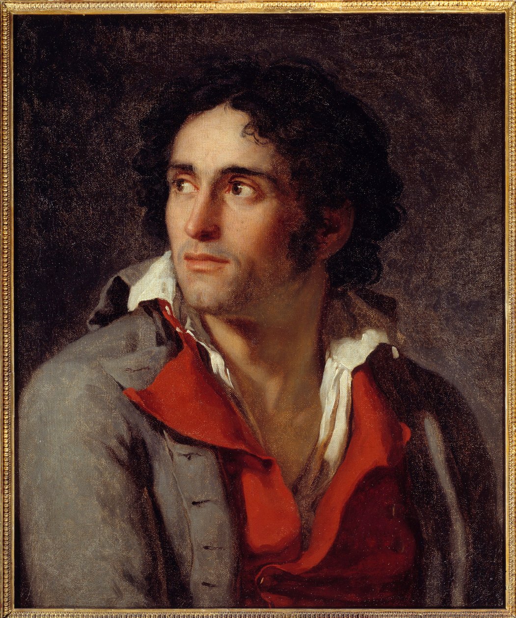 Vermoedelijk portret van de cipier van de schilder Jacques Louis David in de gevangenis na de val van Robespierre in 1794 door Jacques Louis David