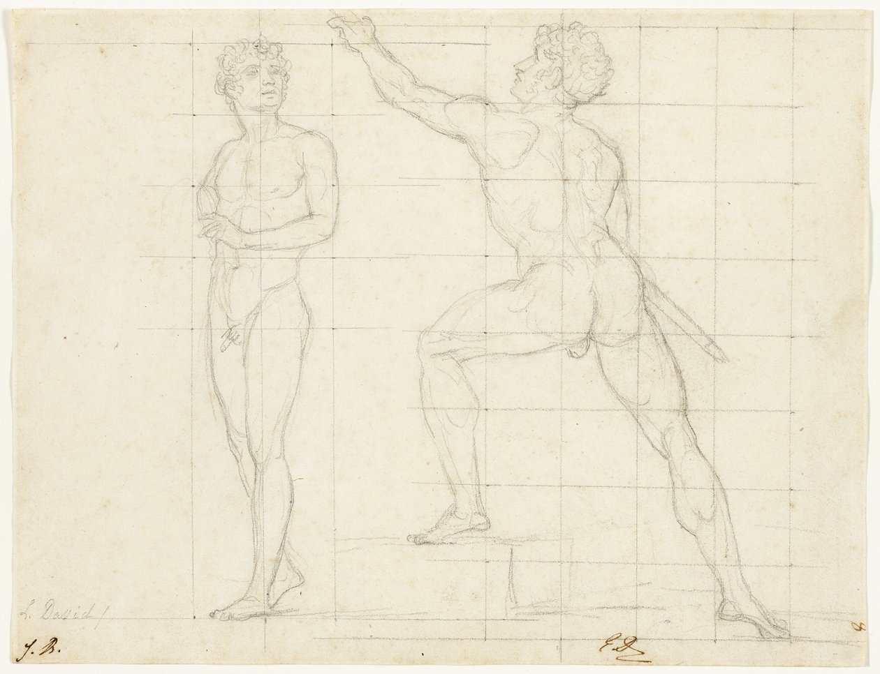 Studie voor "De Verdeling van de Adelaars" door Jacques Louis David