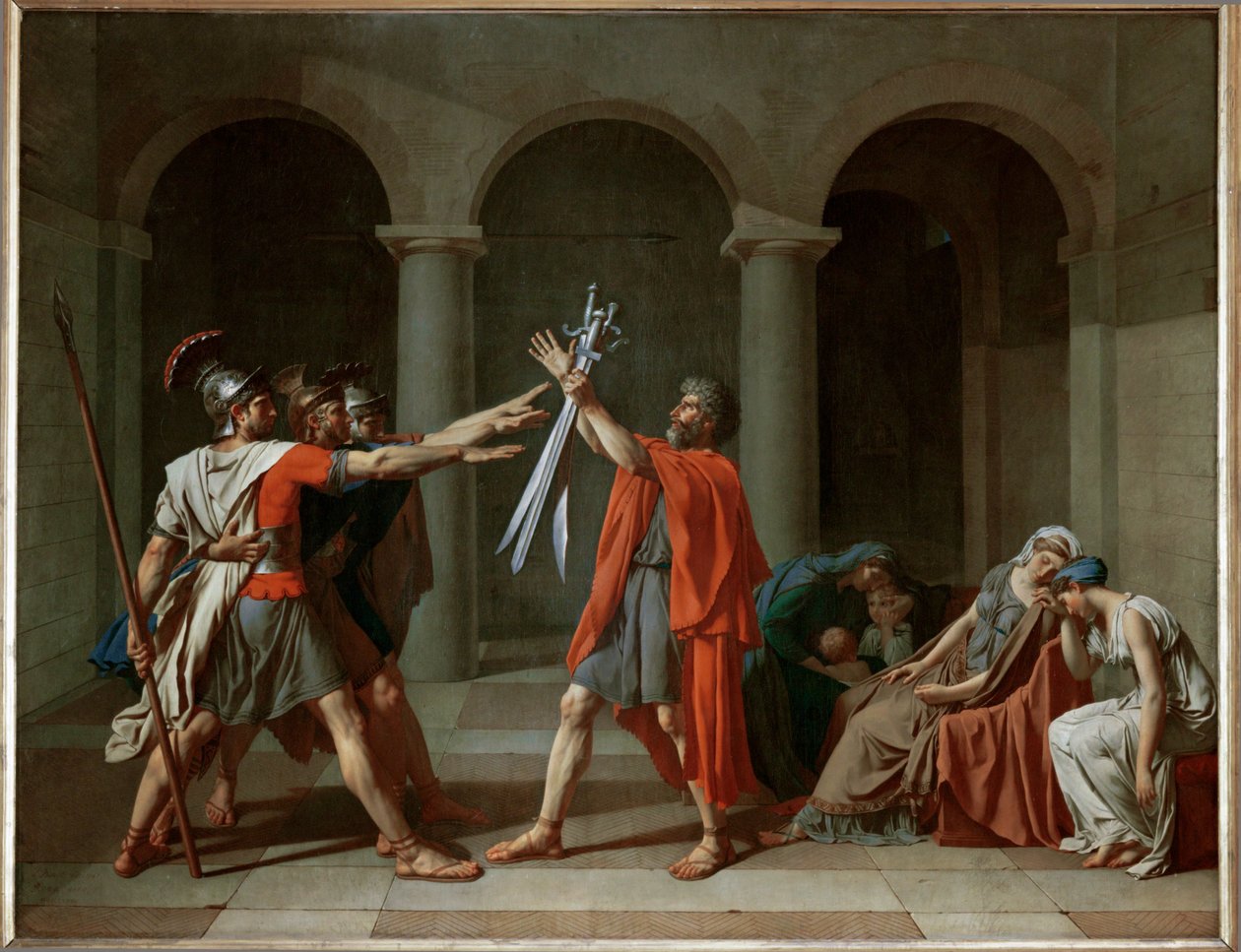 De eed van de Horatii ... door Jacques Louis David