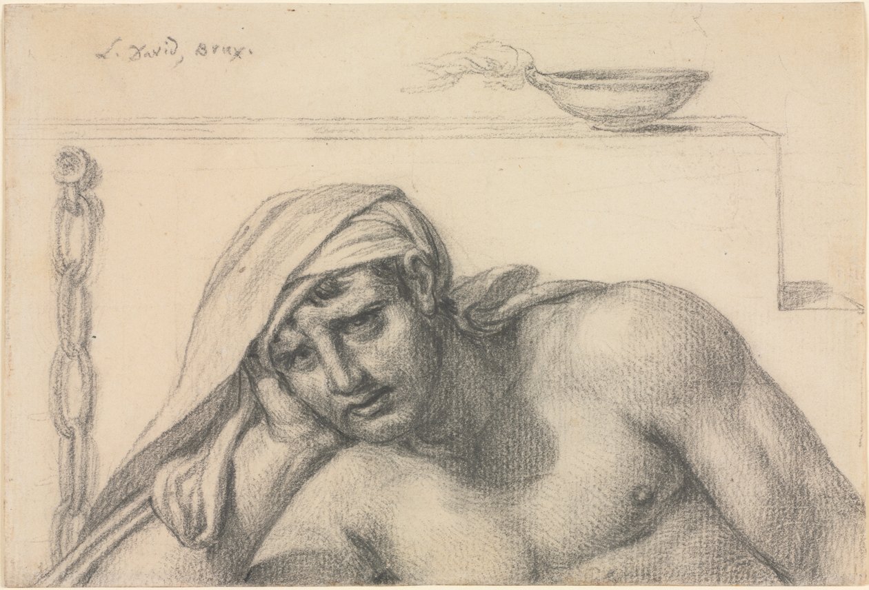 De Gevangene, 1819 door Jacques Louis David