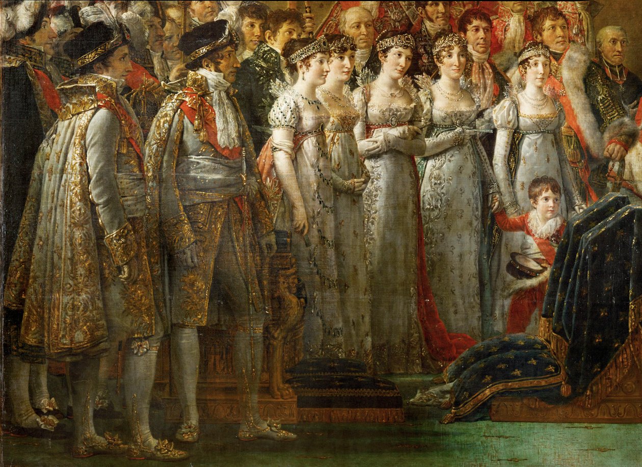 De kroning van keizer Napoleon I Bonaparte ... door Jacques Louis David