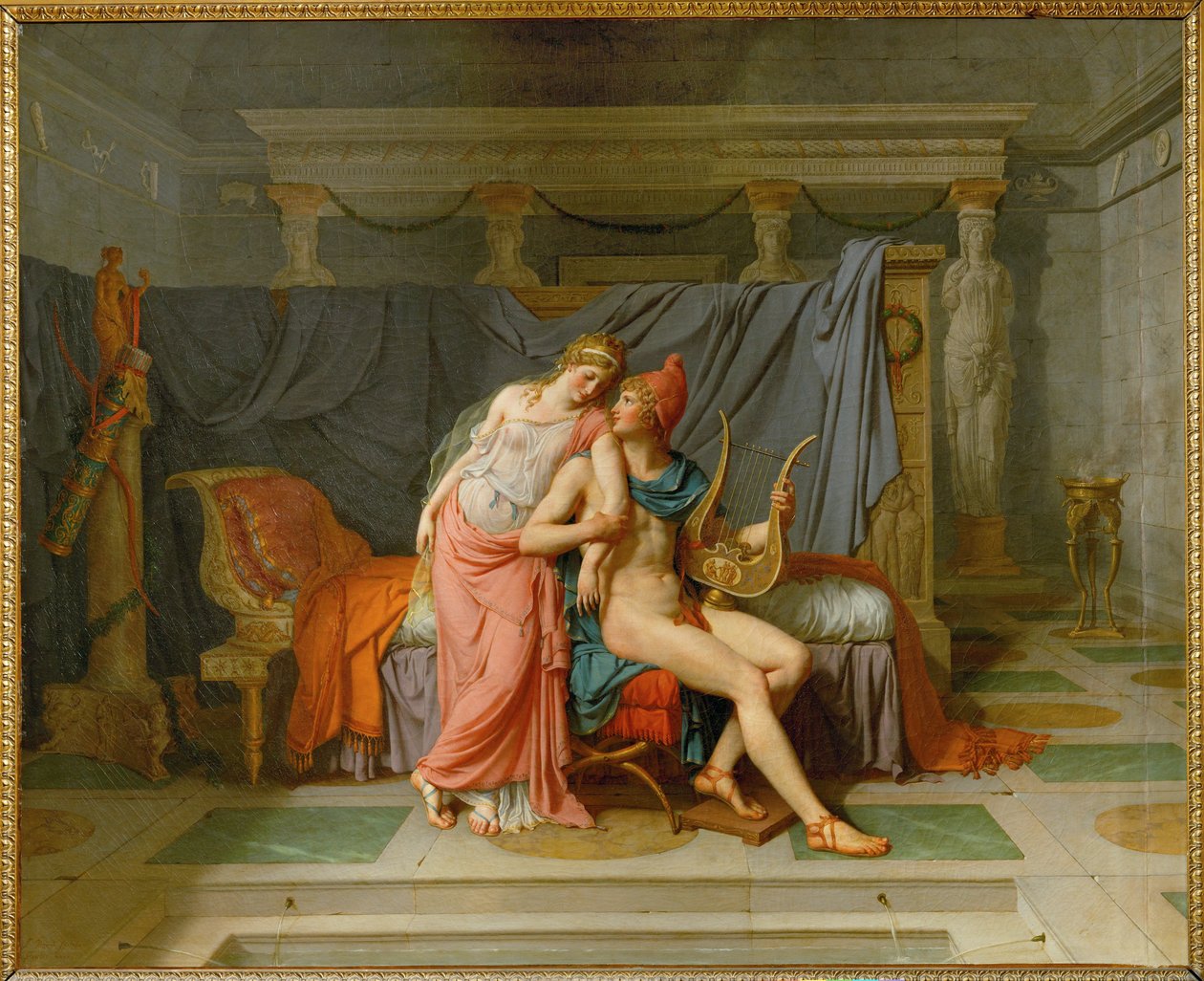 De liefde van Paris en Helen ... door Jacques Louis David