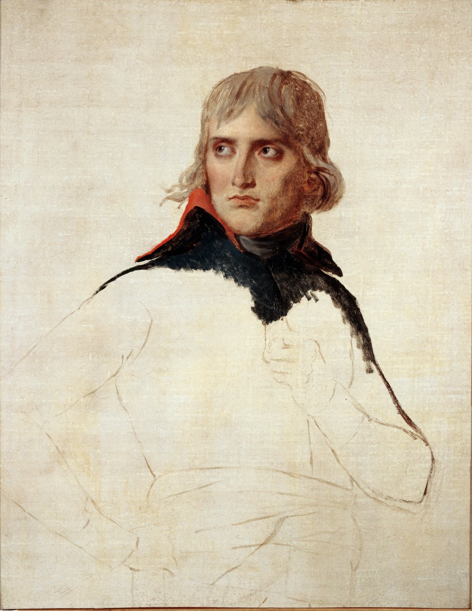 Onafgewerkt portret van Napoleon Bonaparte als generaal door Jacques Louis David