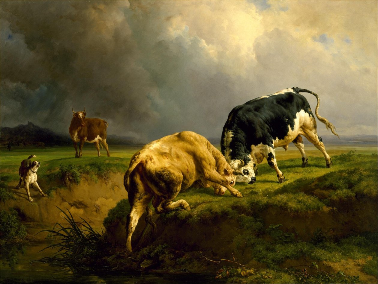 Een stierengevecht door Jacques Raymond Brascassat