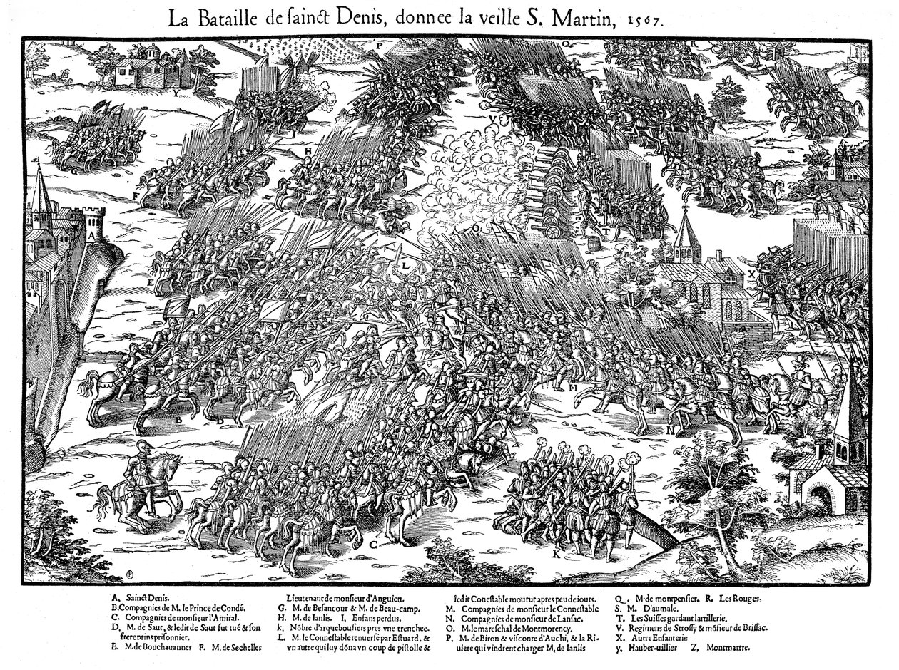 Slag bij St Denis, Franse Religieuze Oorlogen door Jacques Tortorel
