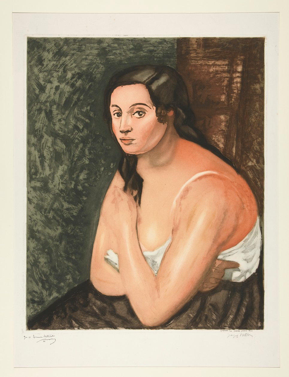 Buste van een vrouw door Jacques Villon