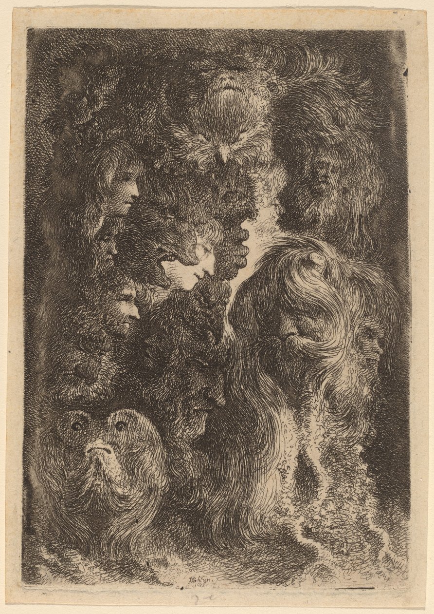 Fantastische hoofden door Jacques de Gheyn III