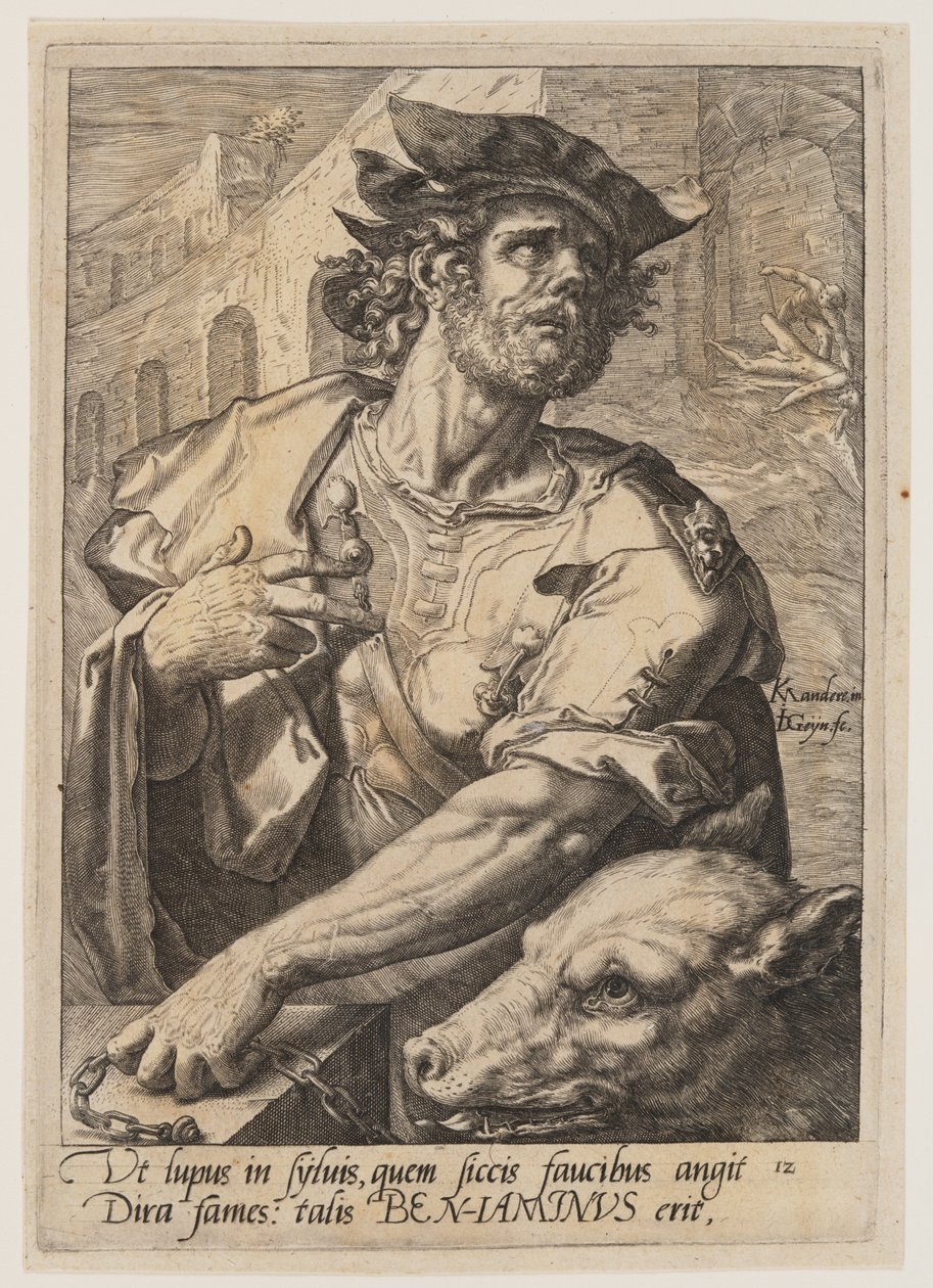 Benjamin, uit De twaalf zonen van Jacob door Jacques de Gheyn II