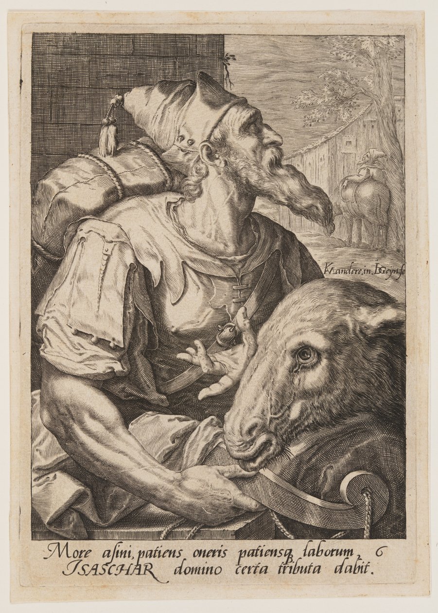 Issachar, uit De twaalf zonen van Jakob door Jacques de Gheyn II