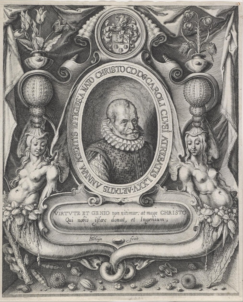Portret van Carolus Clusius (Charles de l